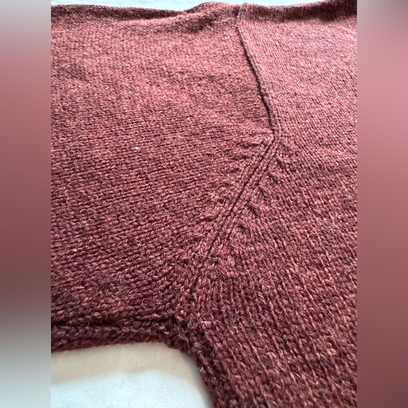 Woolrich Men's Wool Burgundy Quarter Zip-Up Sweater M - Picture 5 of 7